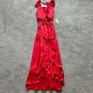 Beautiful Red Ruffled Dress. New with tags.